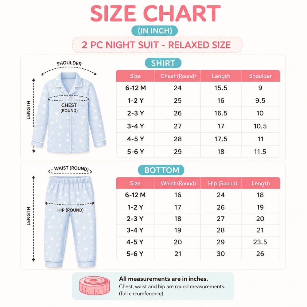 Organic Night Suit - Savannah