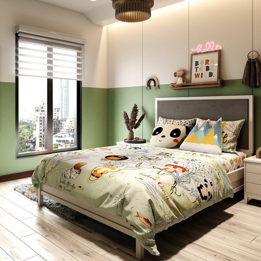 Kids 6 Pc Double Full Bed Set – Animal Planet