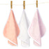 Pack of 3 Bamboo Cotton Washcloth - Pink