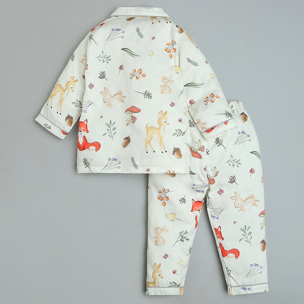 Organic Cotton Night Suit - Woodland