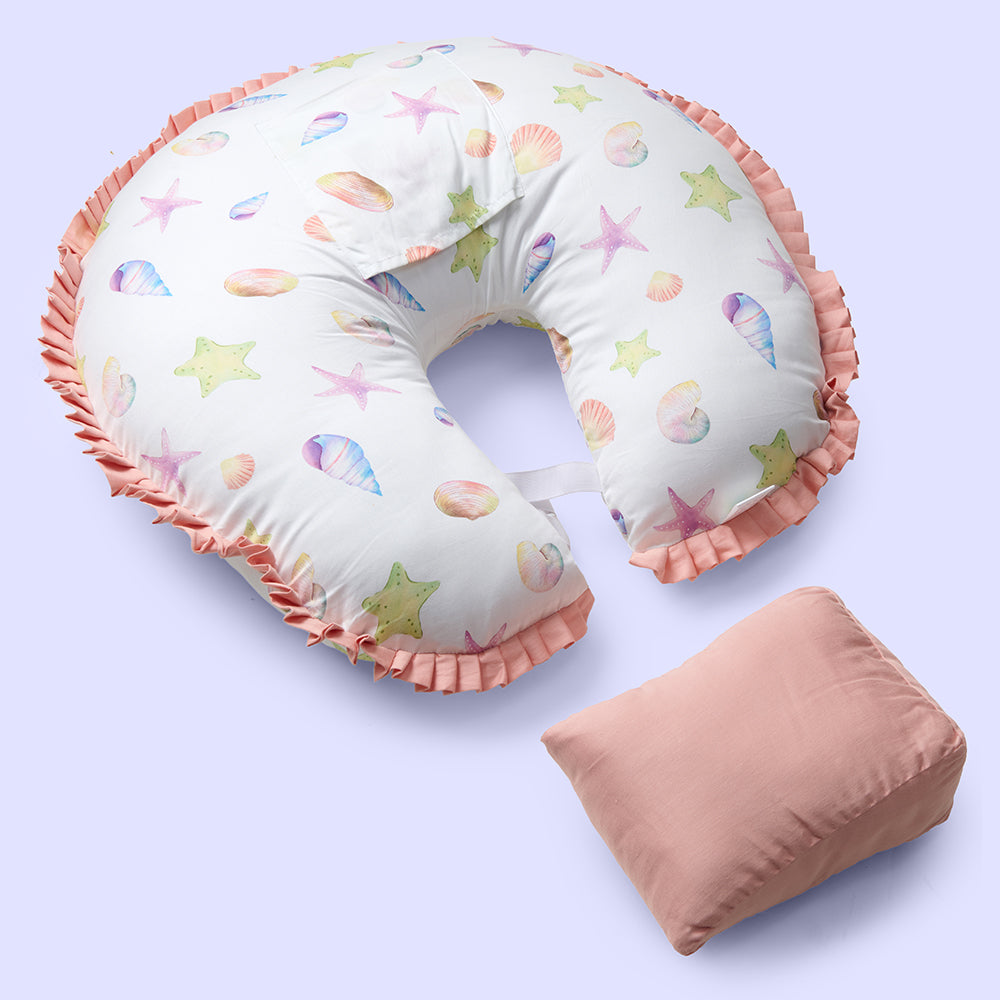 Organic Feeding Pillow + Support Pillow - Sea Fantasy