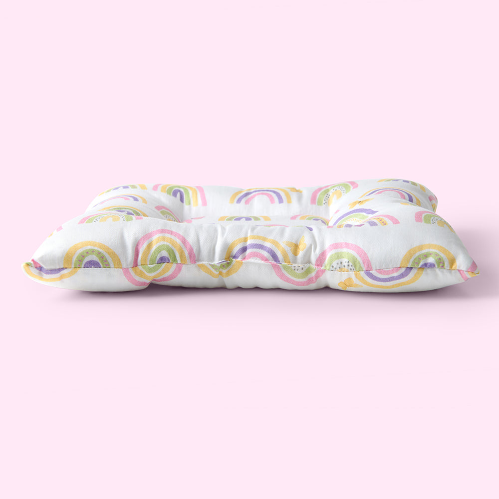 Organic Baby Head Nest - Rainbow Dreams