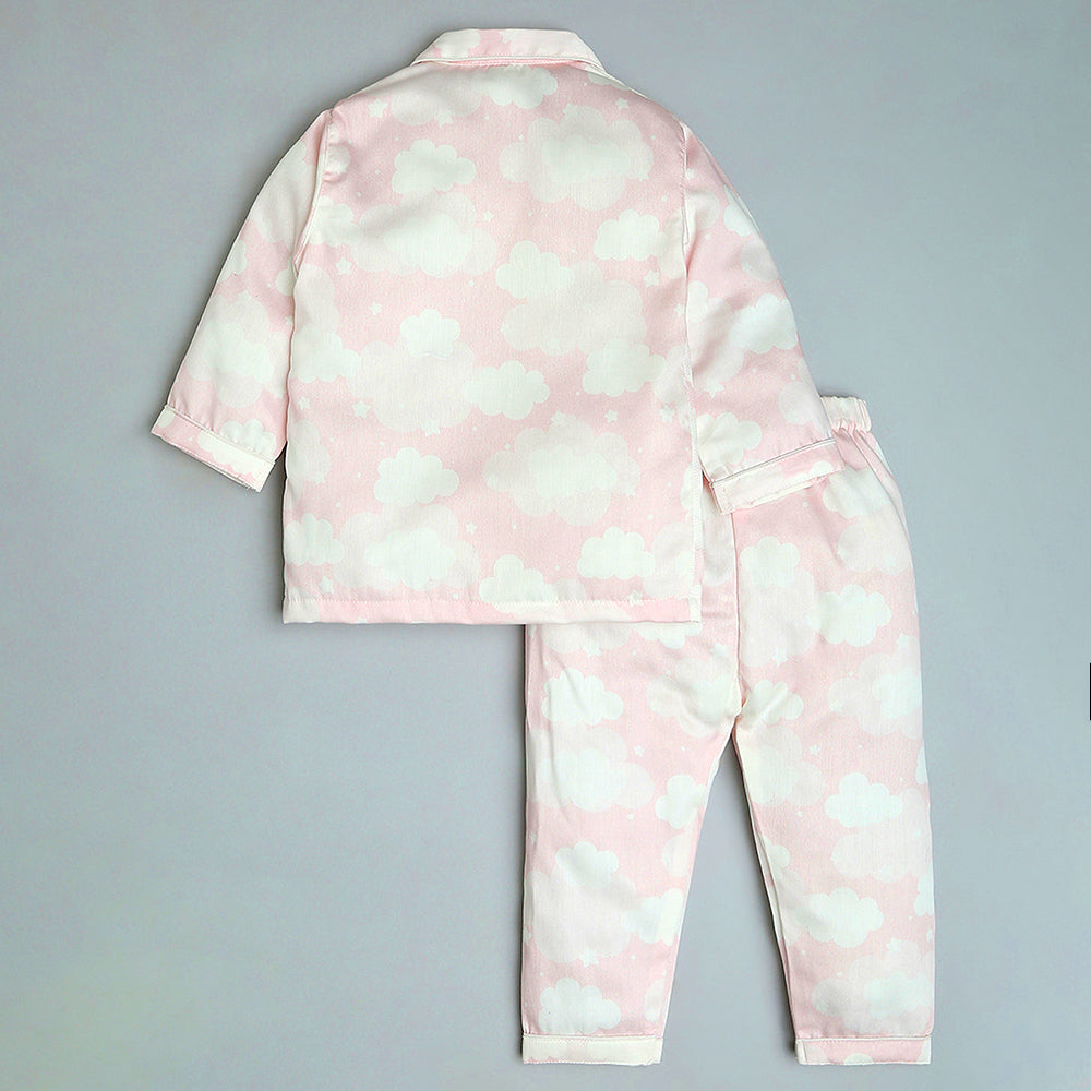 Organic Cotton  Night Suit - Cloud Pink