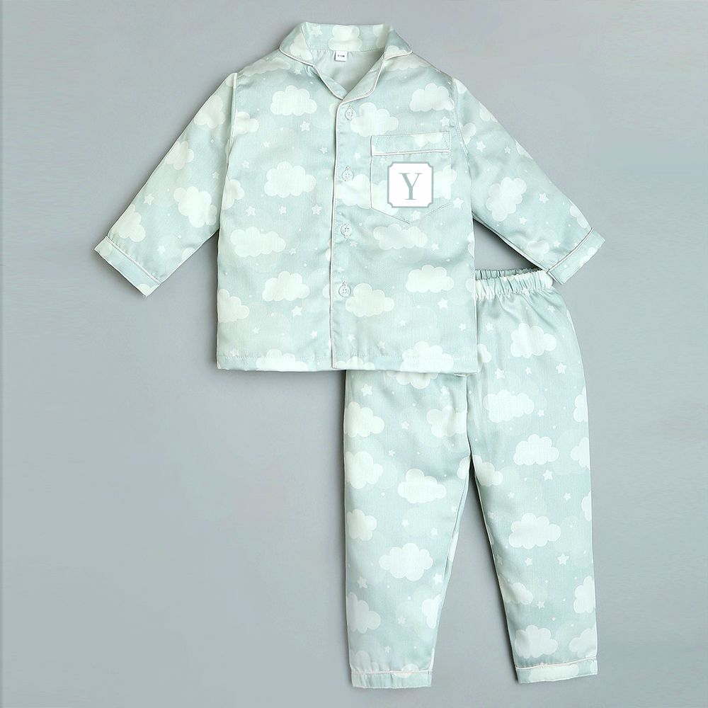 Organic Cotton  Night Suit - Cloud Grey