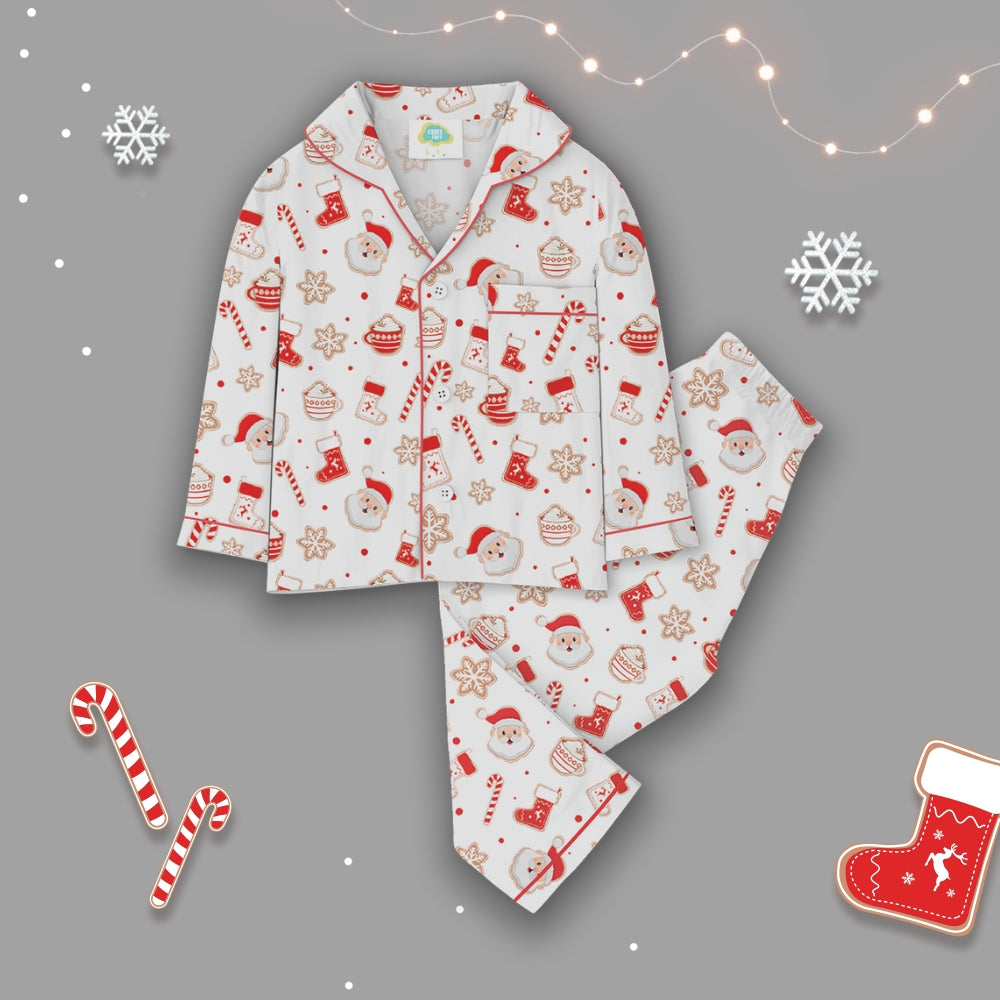 Christmas Cotton Night Suit - Ho Ho Ho
