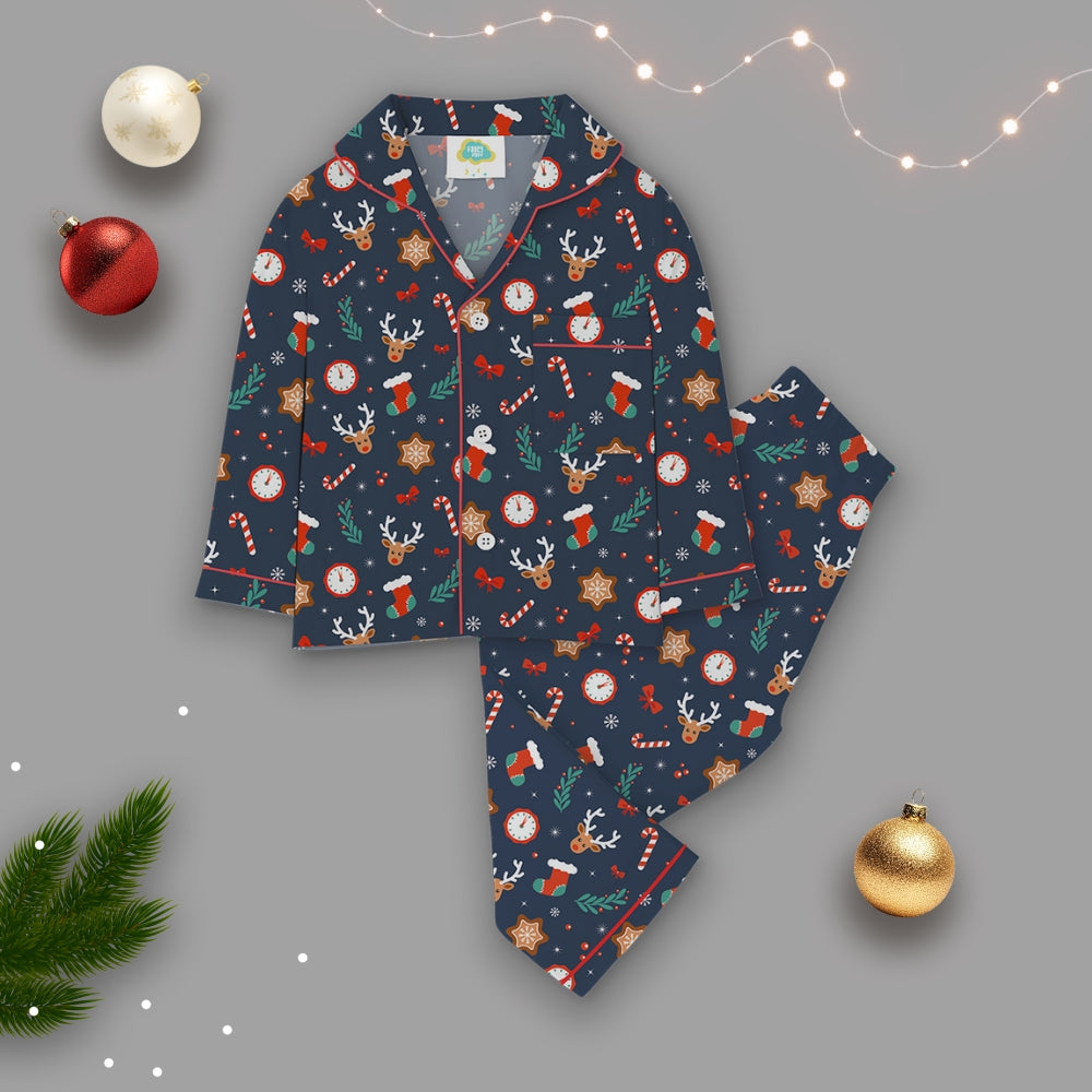 Christmas Cotton Night Suit - Santas Elf