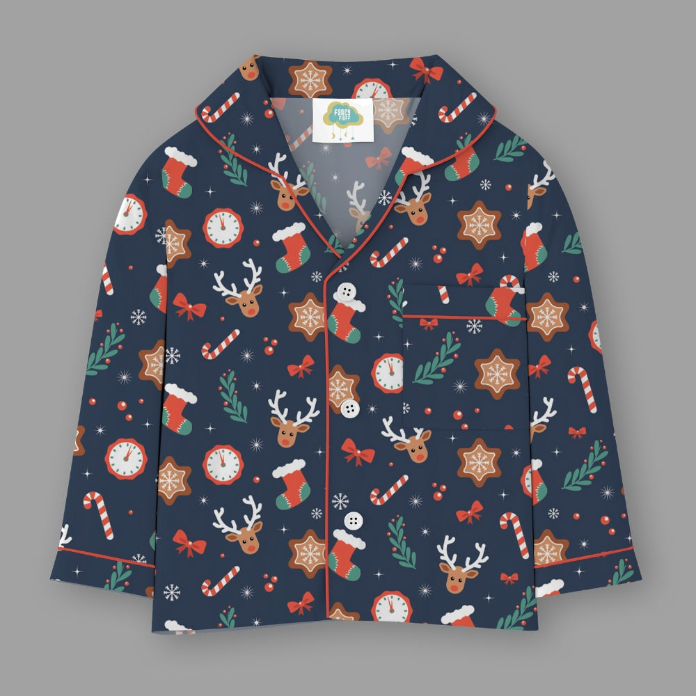 Christmas Cotton Night Suit - Santas Elf