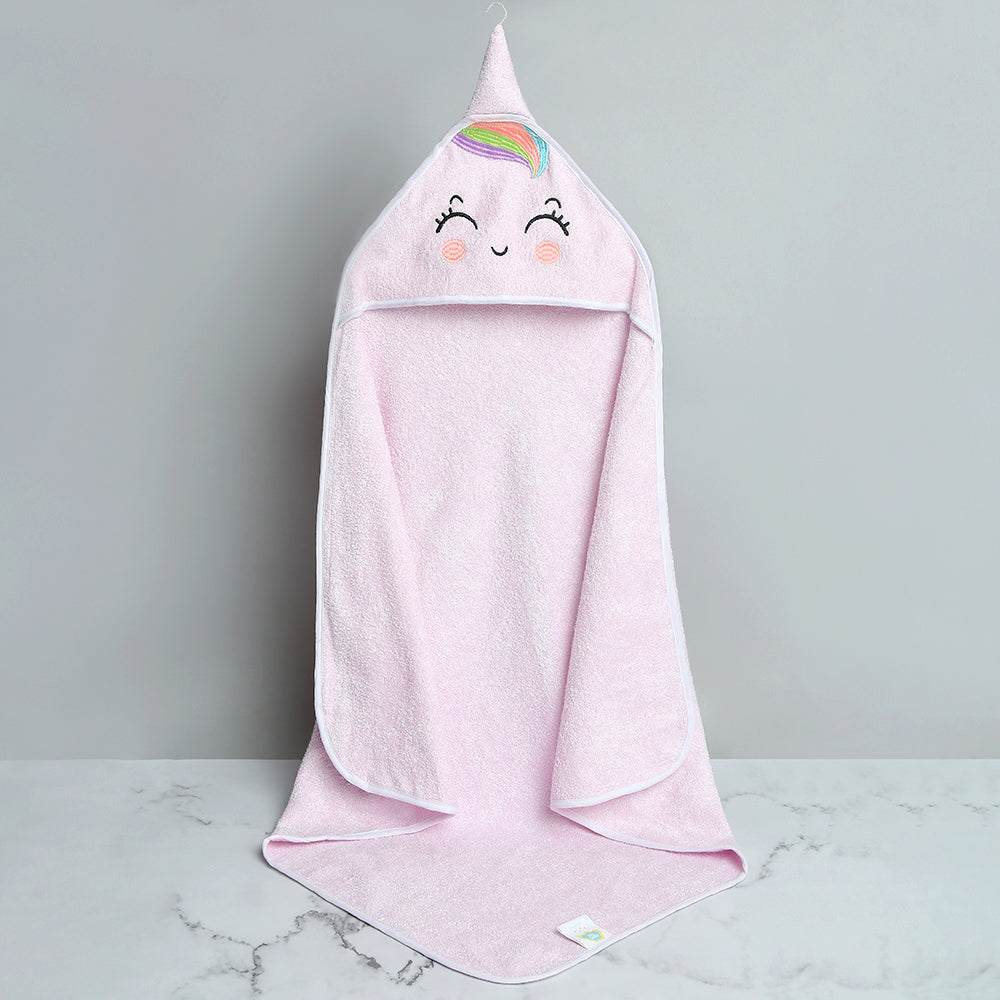 Bamboo Cotton Baby Hooded Towel - Unicorn