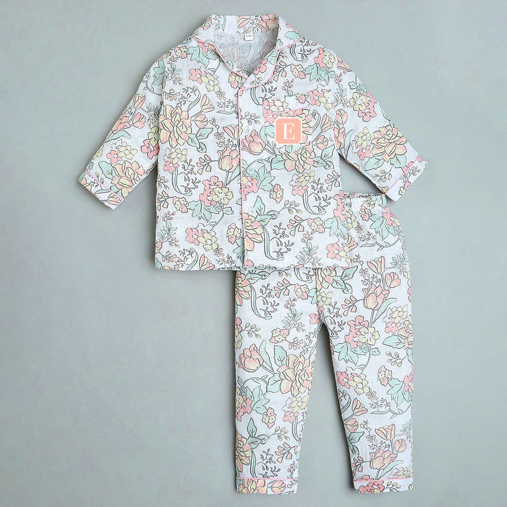 Bamboo Muslin Night Suit - Flora