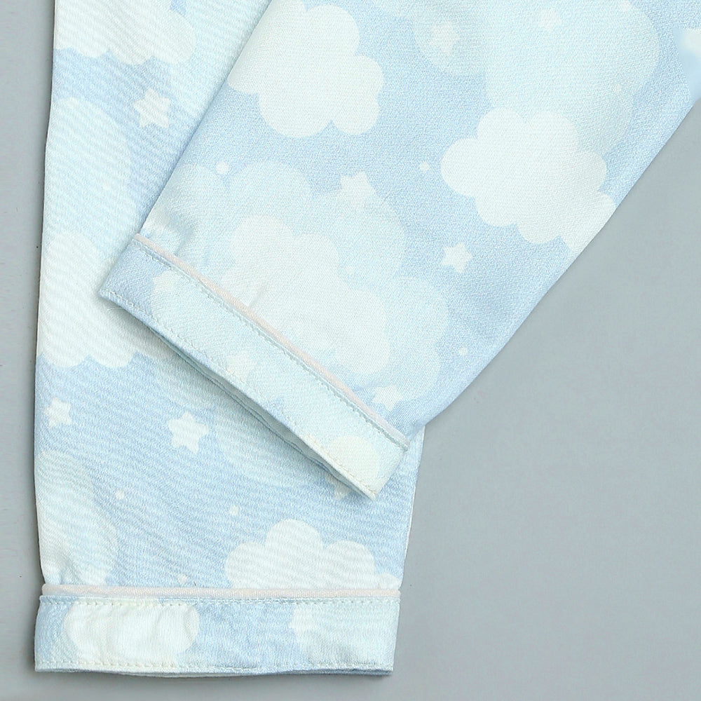 Organic Cotton  Night Suit - Cloud Blue