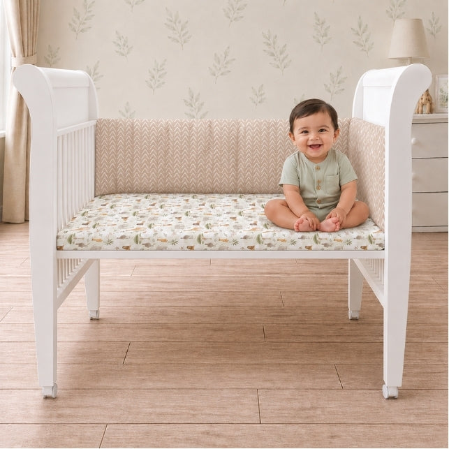 Organic Half Cot Bumper - Little Nest