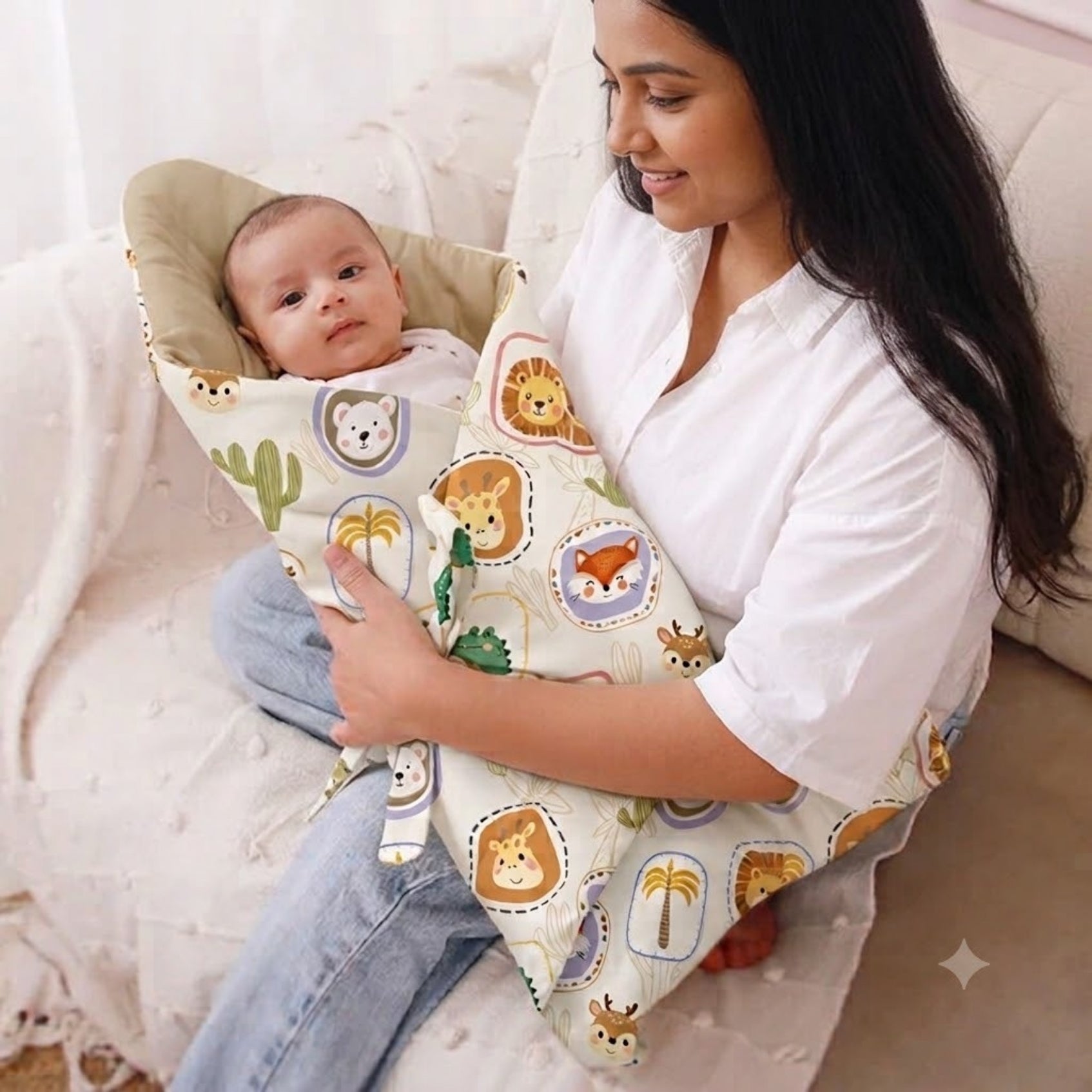 Organic Baby Wrap - Happy Faces