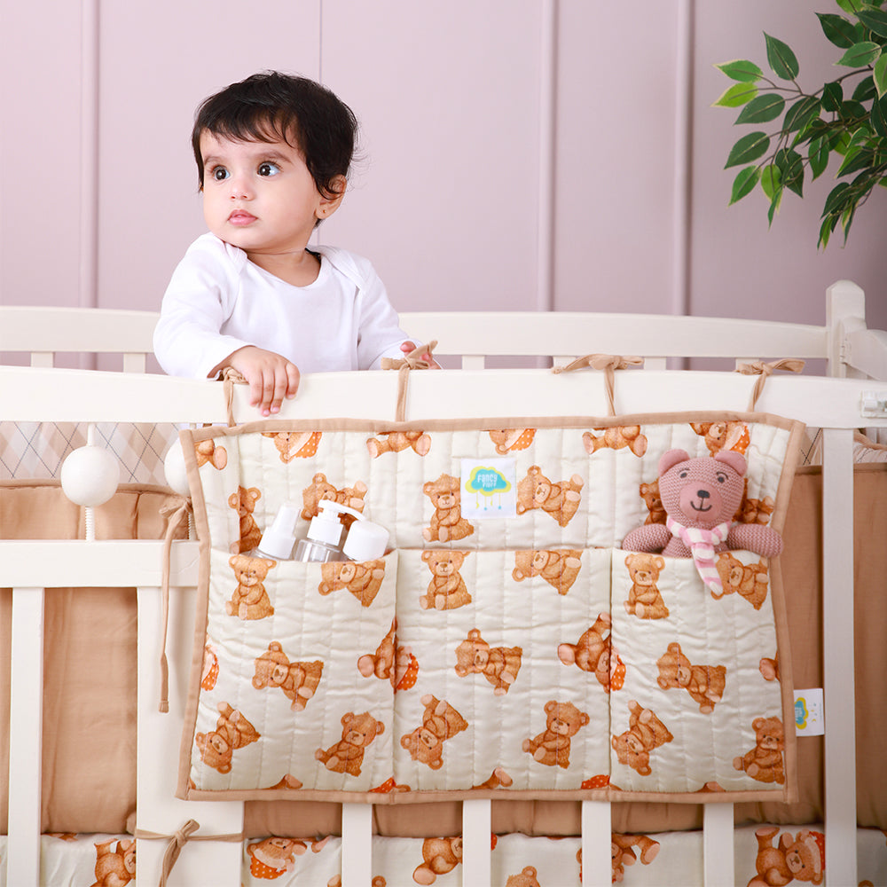 Organic Crib Organiser - Cuddle Bear