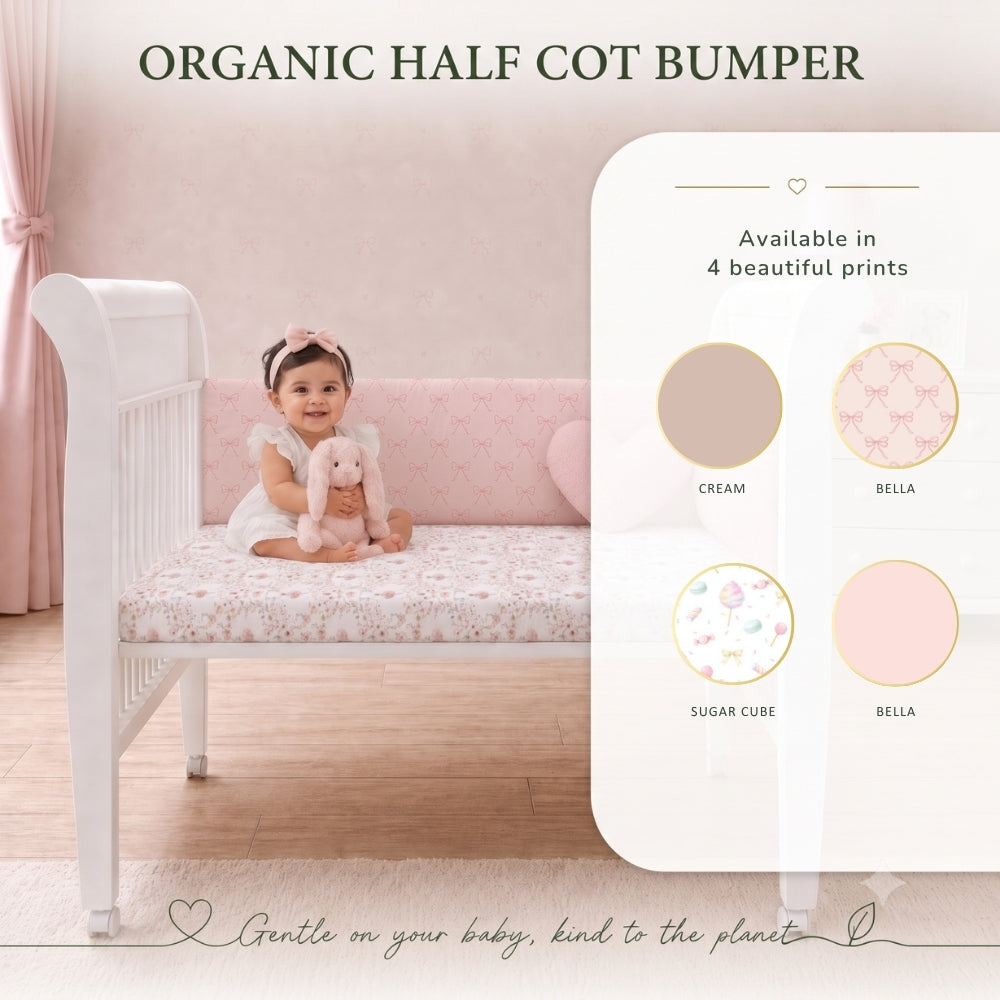 Organic Half Cot Bumper - Sugarcube
