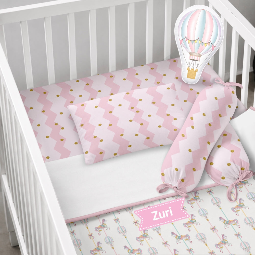 6 Pc Organic Cot Bedding Set - Wonderland
