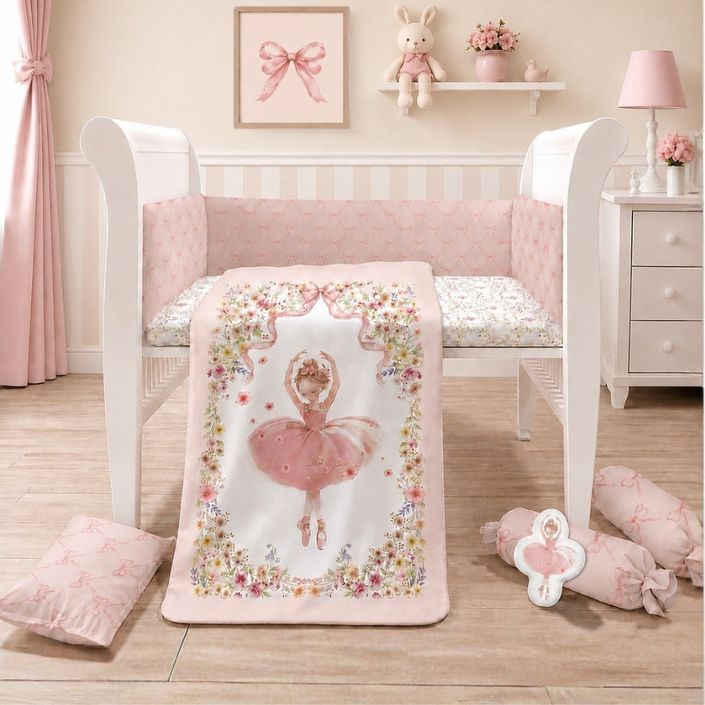 7 Pc Organic Cot Bedding Set - Serafina