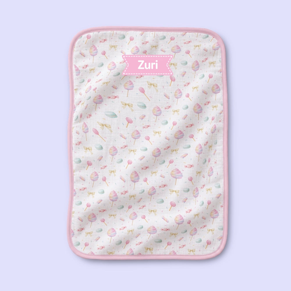 4 Pc Bamboo Muslin Snug Set - Cotton Candy