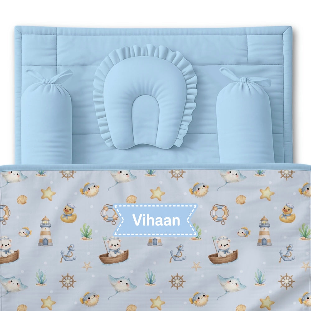 5 Pc Bamboo Muslin Nap Pack - Bay Breeze