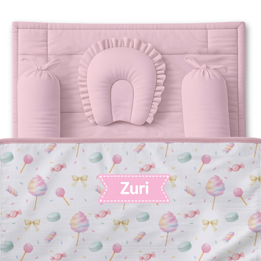 5 Pc Bamboo Muslin Nap Pack - Cotton Candy