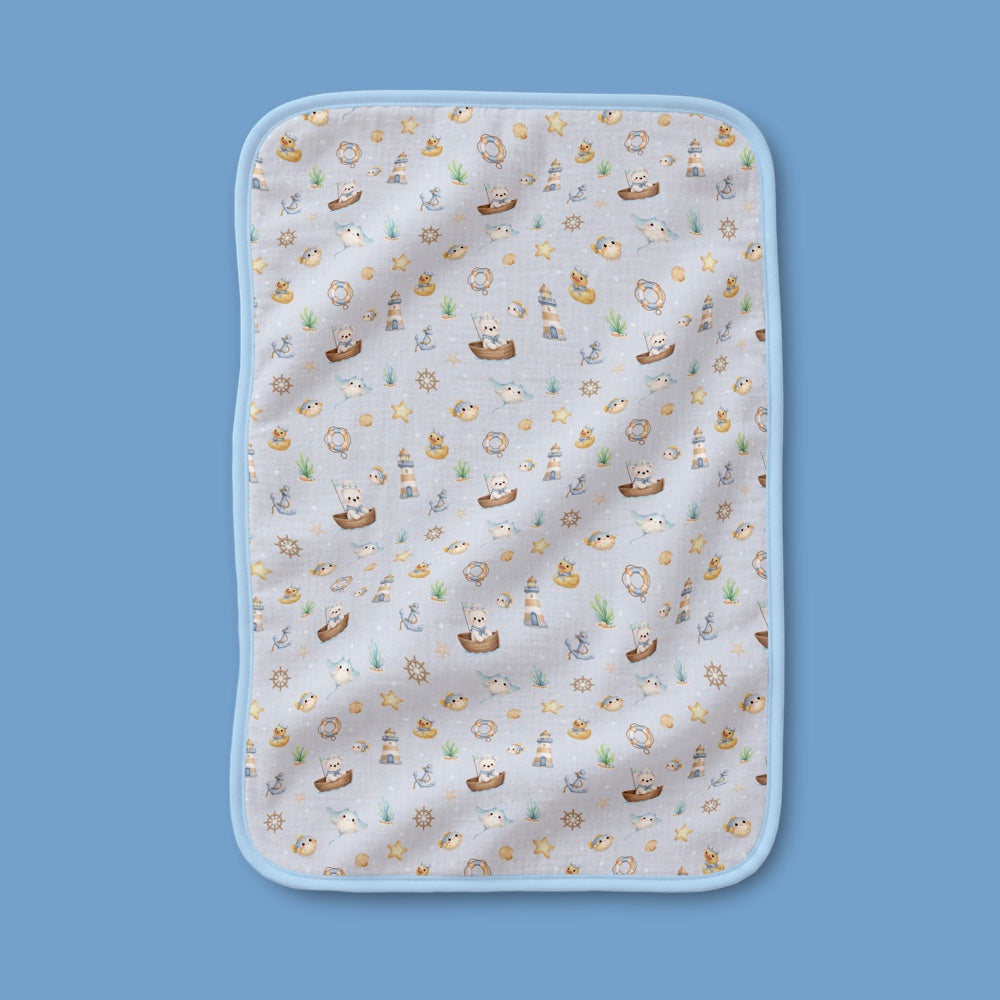 Bamboo Muslin Blanket - Bay Breeze