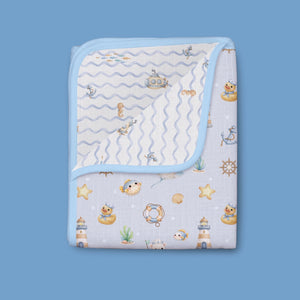 Bamboo Muslin Blanket - Bay Breeze