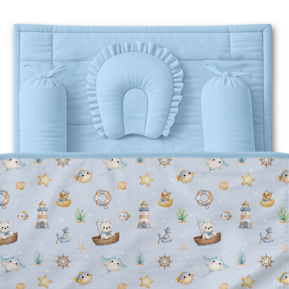 5 Pc Bamboo Muslin Nap Pack - Bay Breeze