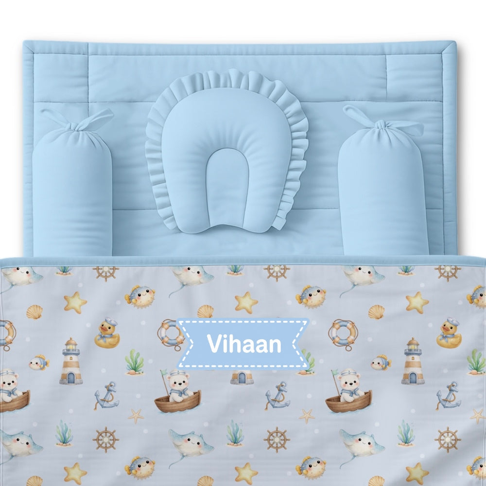 5 Pc Bamboo Muslin Nap Pack - Bay Breeze