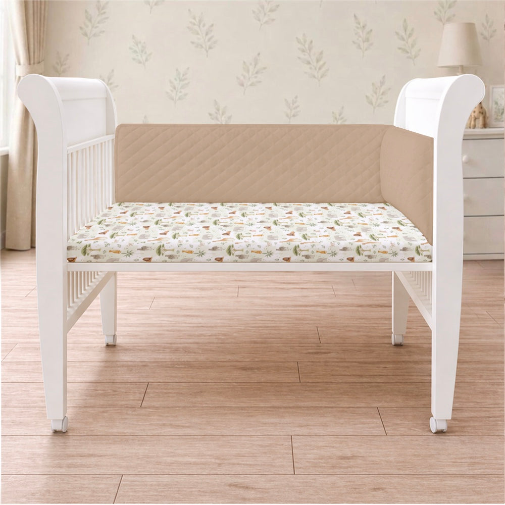 Organic Half Cot Bumper - Beige