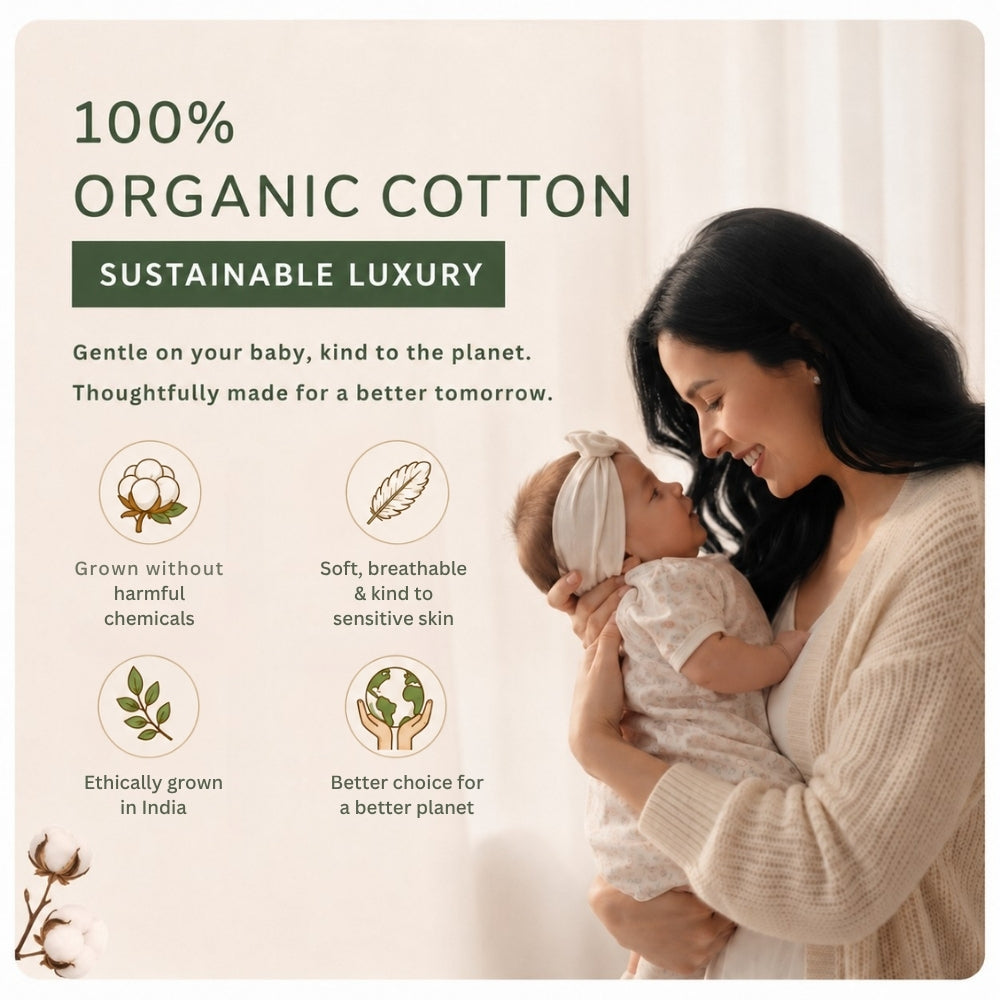 Organic Half Cot Bumper - Beige