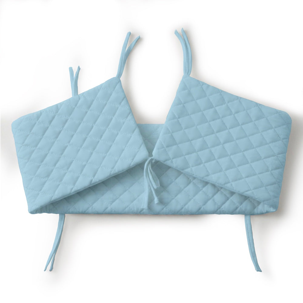 Organic Half Cot Bumper - Blue