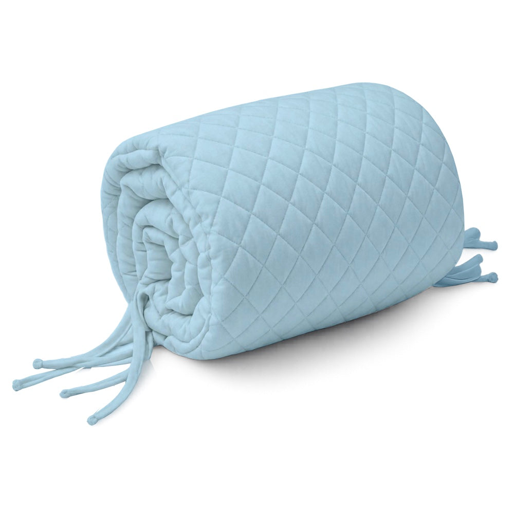 Organic Half Cot Bumper - Blue