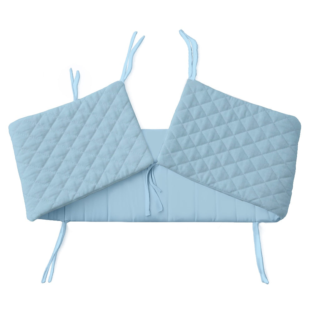 Organic Full Cot Bumper - Blue