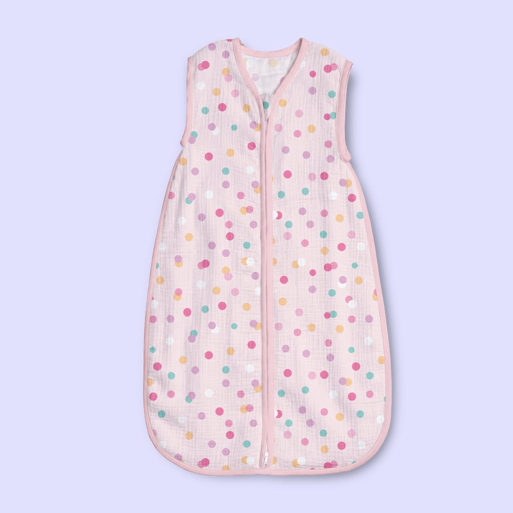 Bamboo Muslin Sleeping Bag - Confetti
