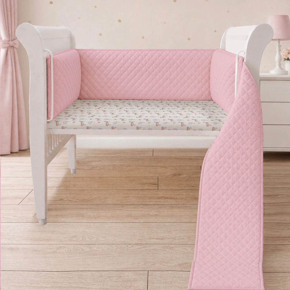 Organic Full Cot Bumper - Pink