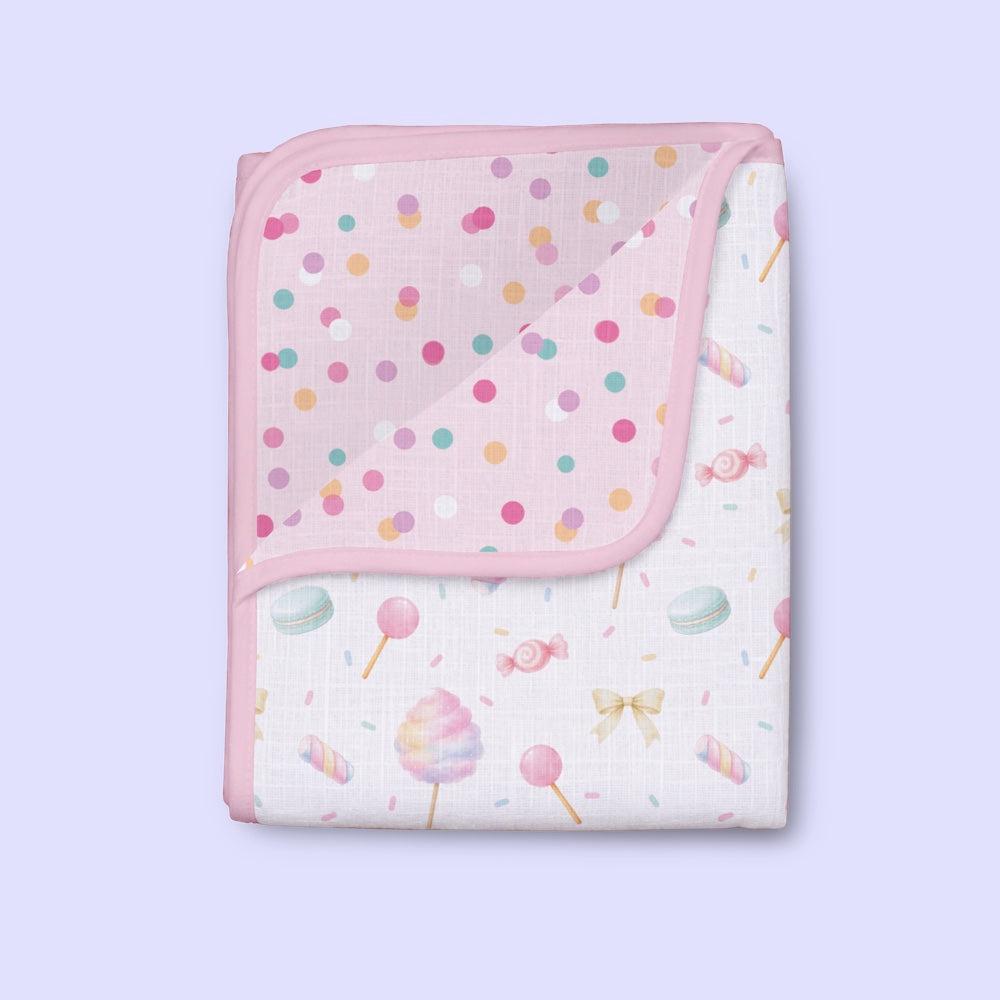 Bamboo Muslin Blanket - Cotton Candy