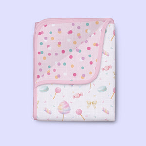 Bamboo Muslin Blanket - Cotton Candy