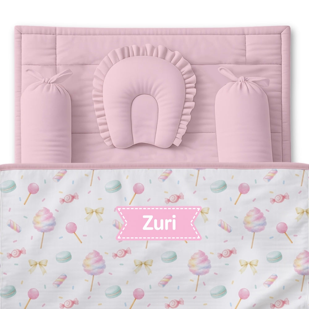 5 Pc Bamboo Muslin Nap Pack - Cotton Candy