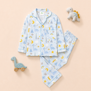 Pure Cotton Night Suit - Dino