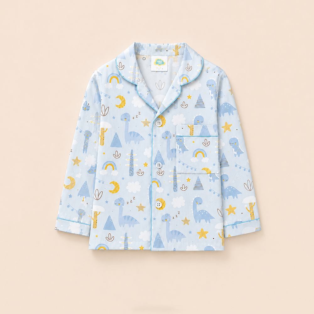 Pure Cotton Night Suit - Dino