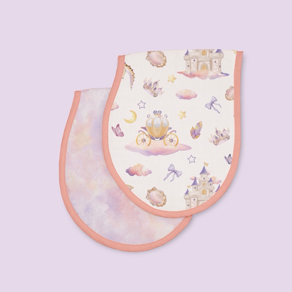 Pack of 2 Bamboo Muslin Burp Cloths - Fairytale