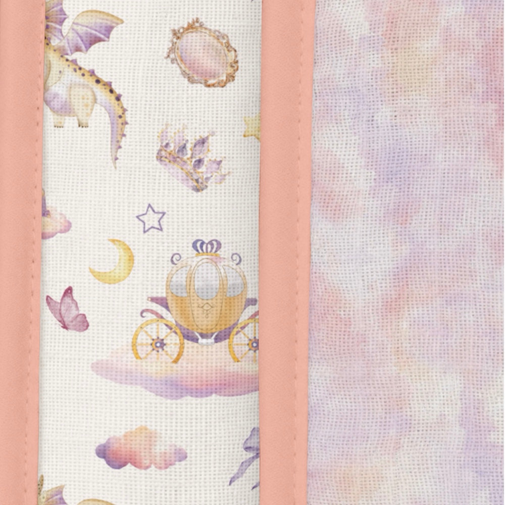 Pack of 2 Bamboo Muslin Bibs - Fairytale