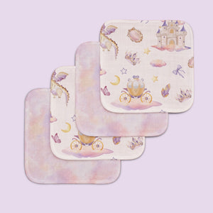Pack of 4 Bamboo Muslin Napkins - Fairytale