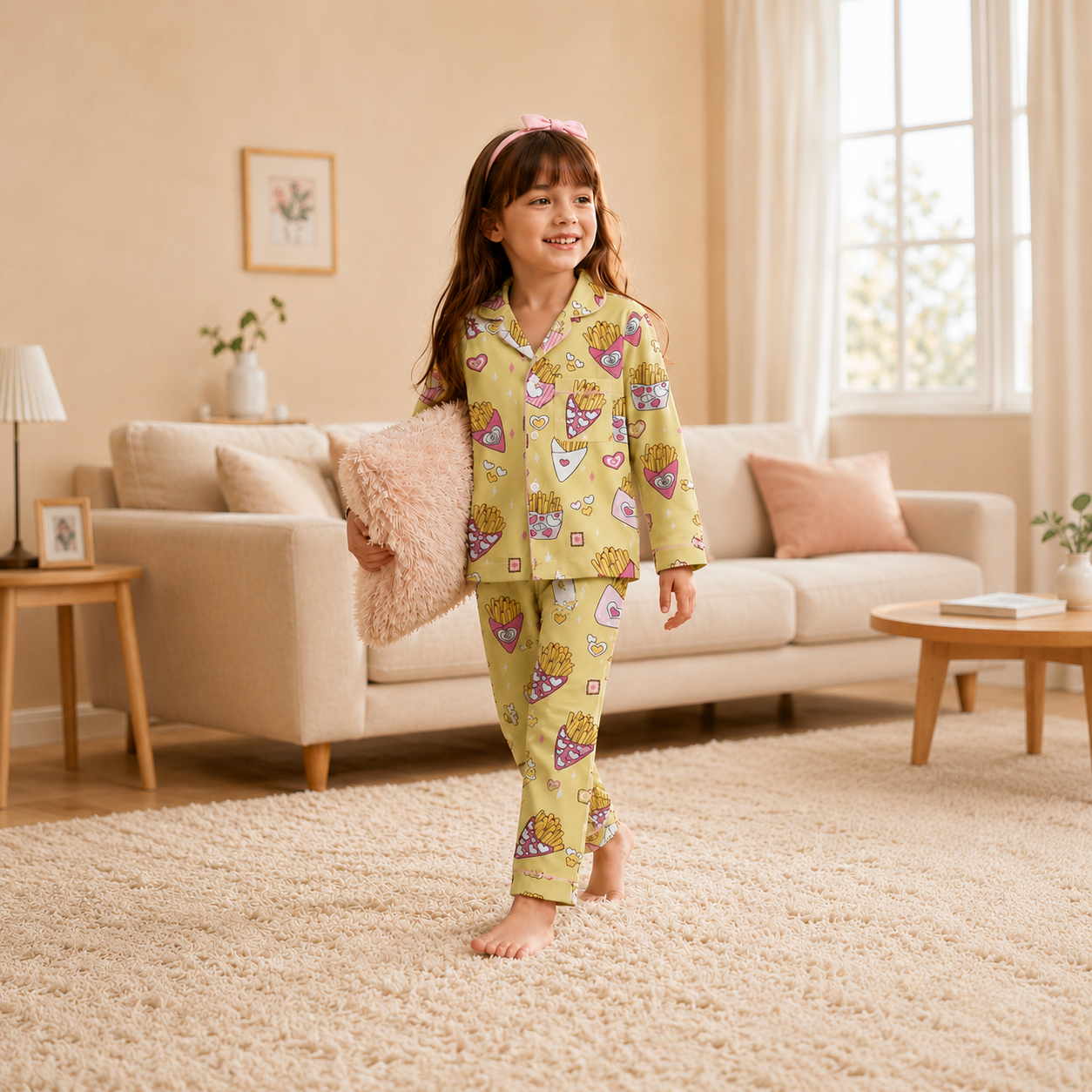 Pure Cotton Night Suit - French Fries