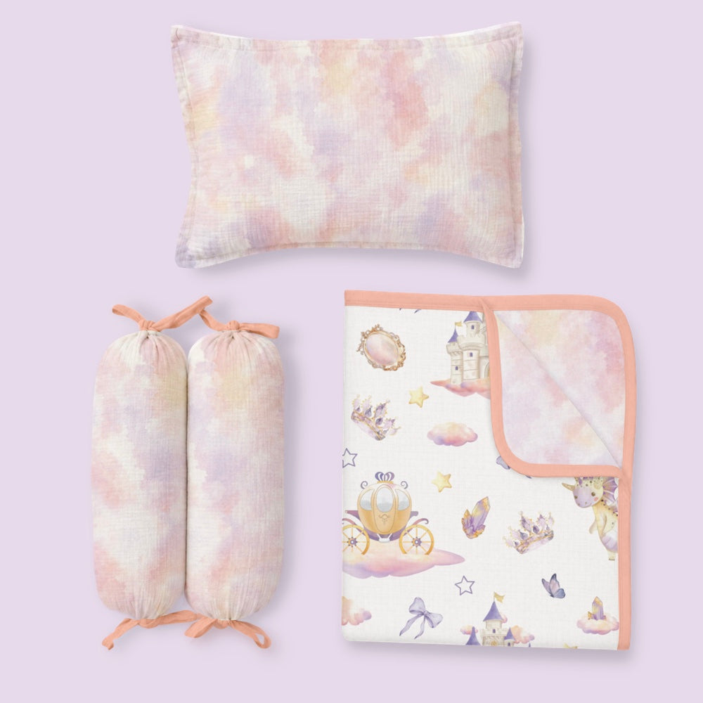 4 Pc Bamboo Muslin Snug Set - Fairytale