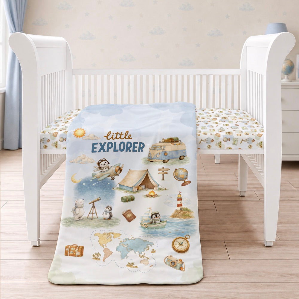 Organic Toddler Comforter - Globetrotter