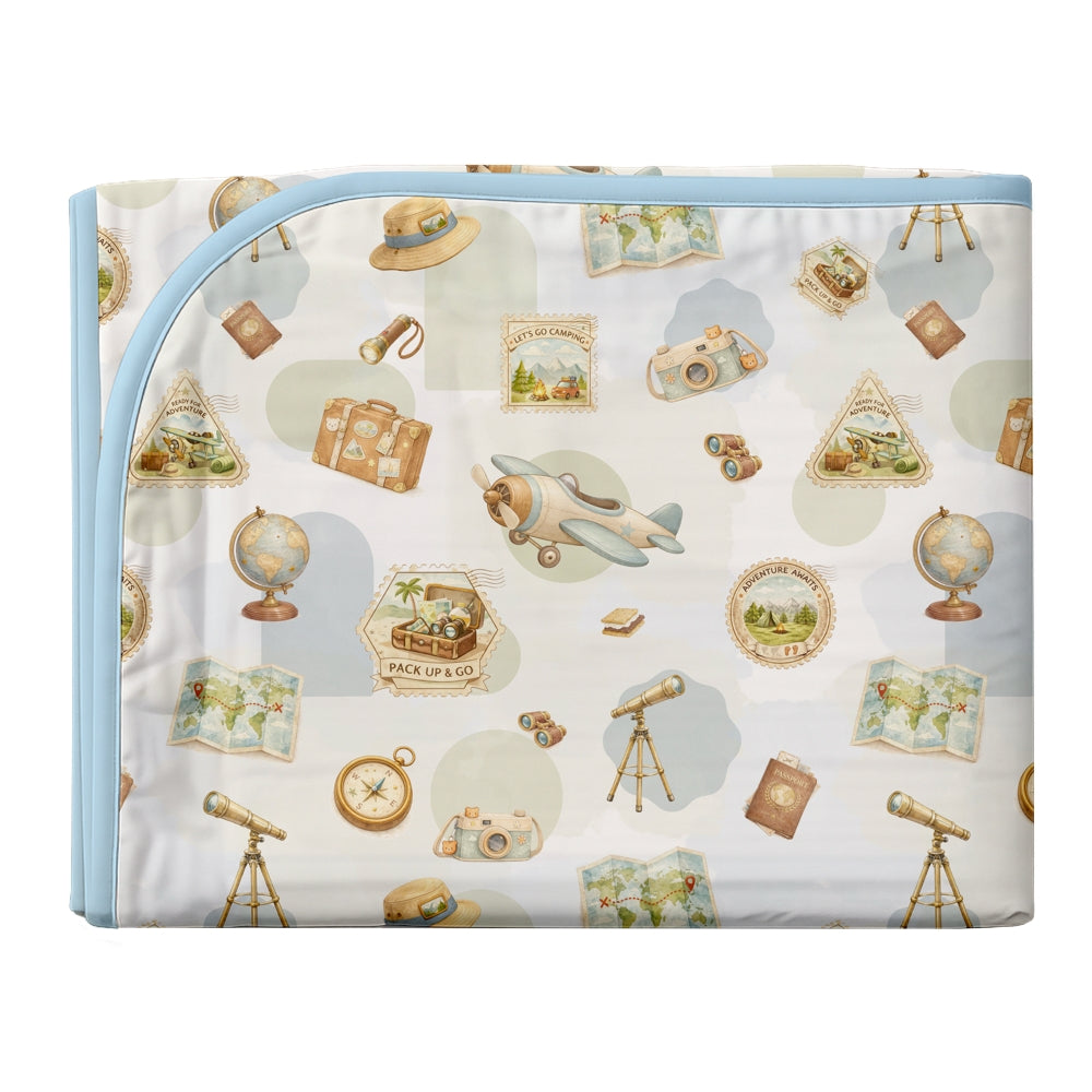 6 Pc Organic Cot Bedding Set - Globetrotter