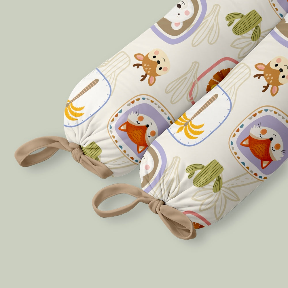 Set of 2 Organic Bolsters - Happy Faces
