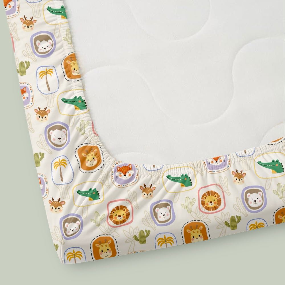 Pack of 2 Organic Fitted Sheet - Happy Faces