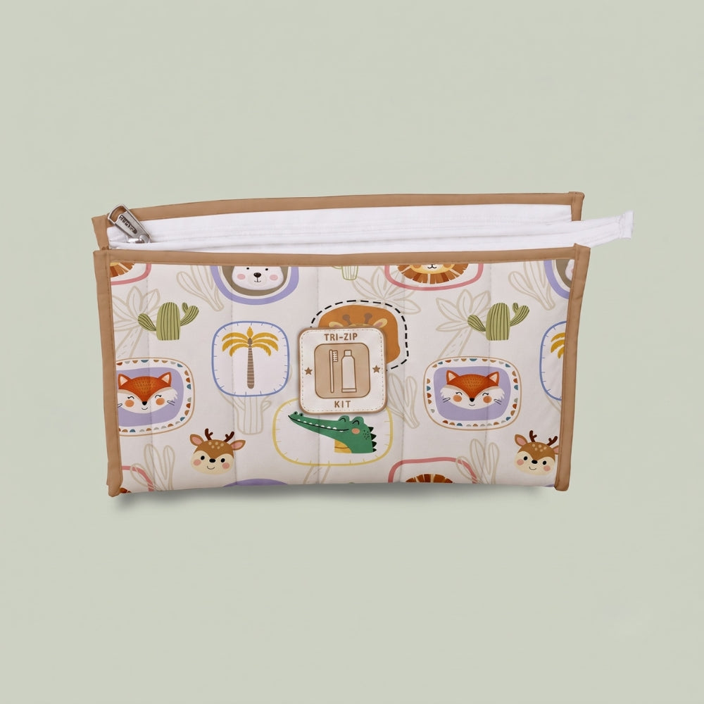 Organic Tri-Zip Utility Kit - Happy Faces