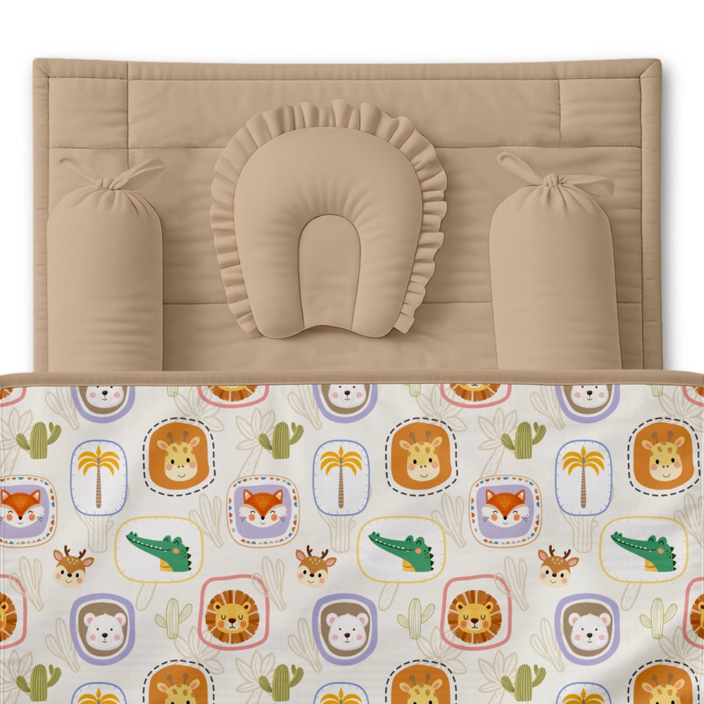 5 Pc Bamboo Muslin Nap Pack - Jungle Buddies